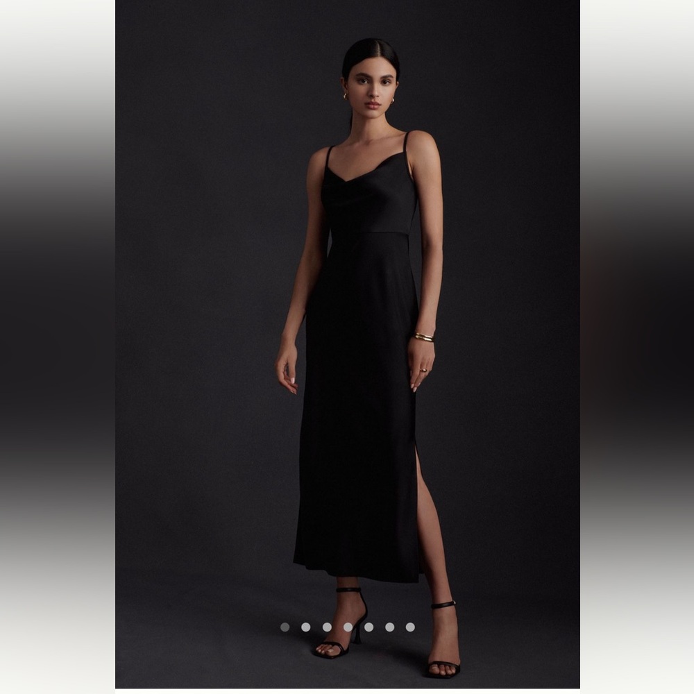 BHLDN Sachin & Babi Cali Satin Charmeuse Midi Slip Dress